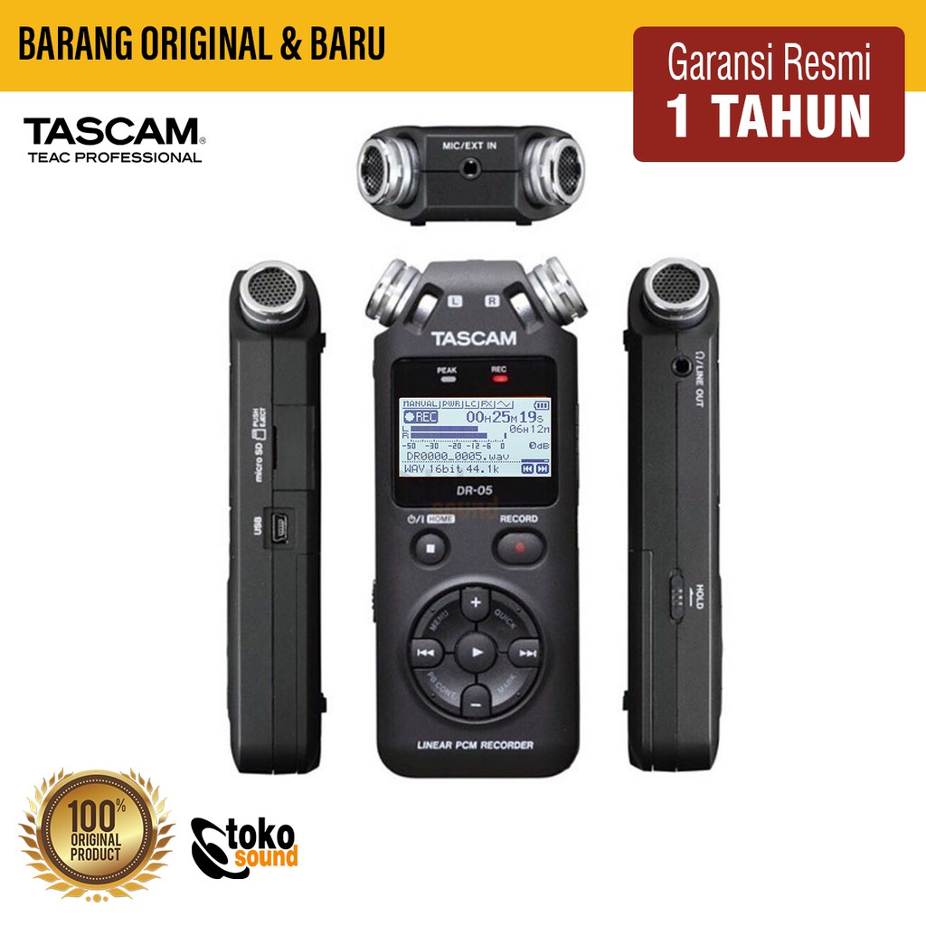 Jual Tascam DR05X (PORTABLE DIGITAL RECORDER) Shopee Indonesia