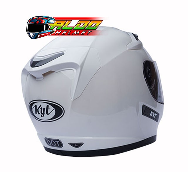 Jual KYT K2 RIDER POLOS WHITE DOUBLE VISOR ORIGINAL HELM FULL FACE ...
