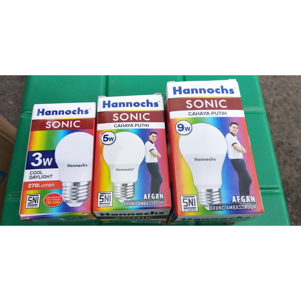 Jual Lampu LED/Bohlam LED Hannochs SONIC 3watt/5 Watt/9W Putih | Shopee ...