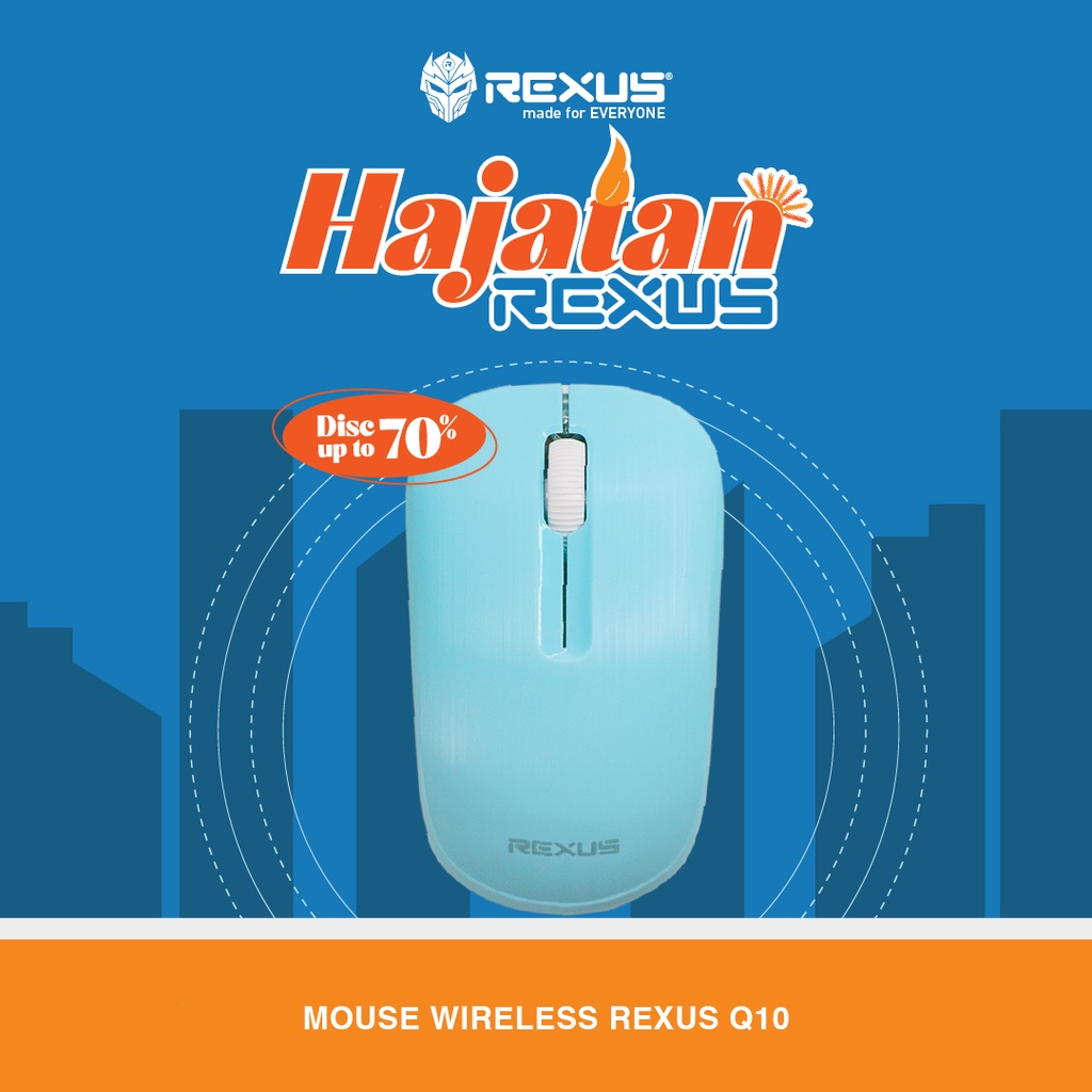 Jual Rexus Q10 Mouse Wireless Office Silent Click | Shopee Indonesia
