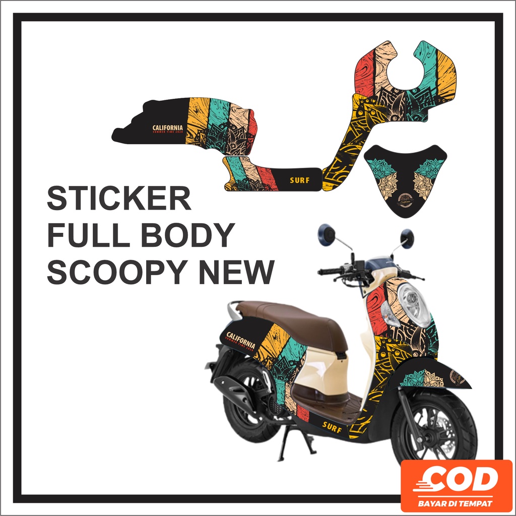 Jual Stiker Motor HONDA SCOOPY Full Body Sticker SCOOPY Decal desain ...