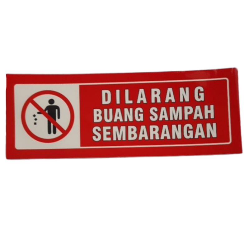 Jual Stiker Dilarang Buang Sampah Sembarangan Shopee Indonesia 0480