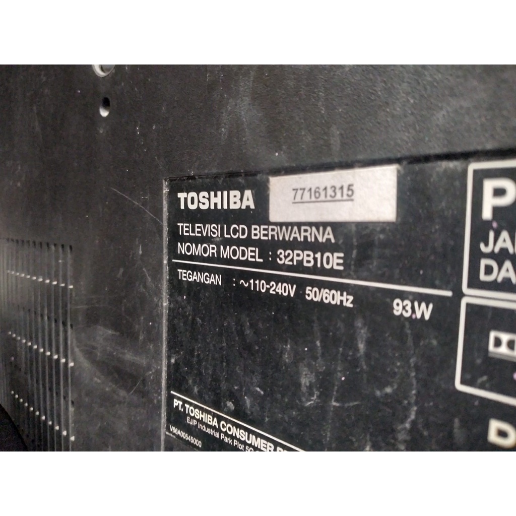 Jual kaki tv stand base body tv 32 inchi 32 inc Tv Toshiba Lcd 32pb10