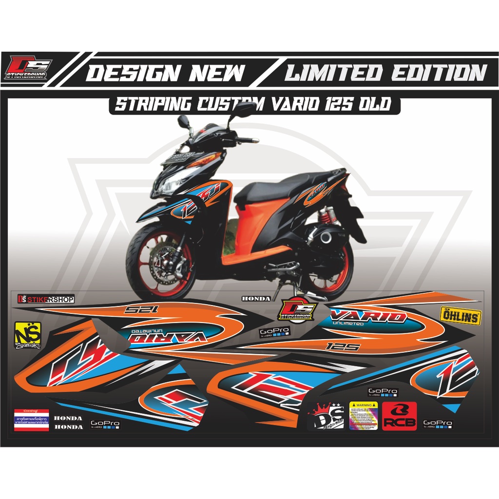 Jual STRIPING VARIASI VARIO 125 OLD/STRIPING VARIASI HONDA VARIO WARNA
