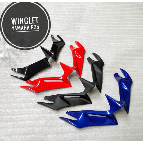 Jual WINGLET YAMAHA R25 WINGLET R25V1 KUMIS R25 VISOR R25 WINGLET ...