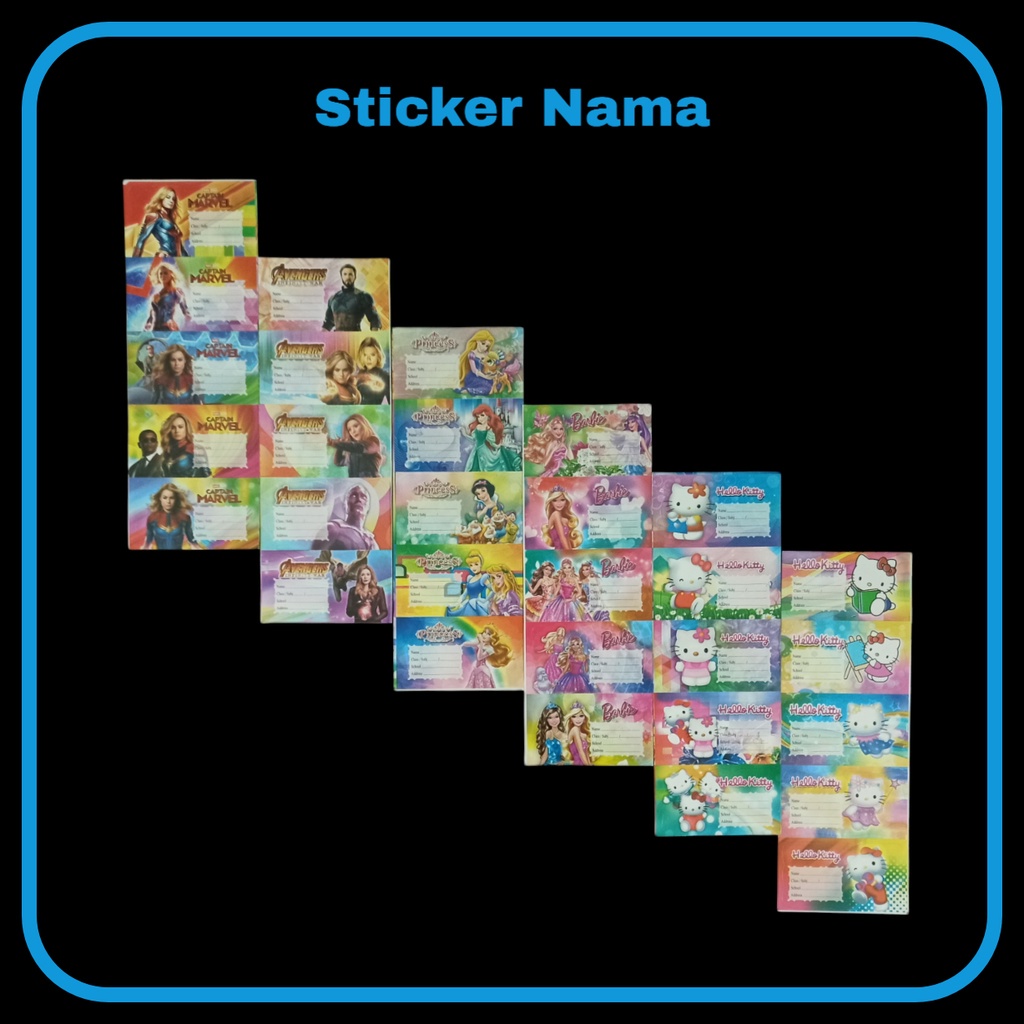Jual MJ Sticker Nama 5x5 / Sticker / Label Nama | Shopee Indonesia