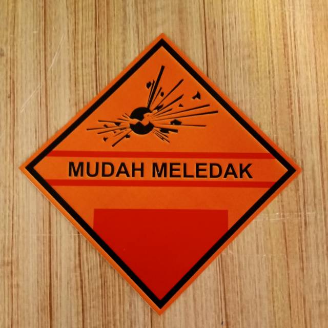 Jual Stiker K3 rambu safety. Mudah meledak UK 10x10cm | Shopee Indonesia