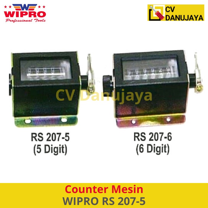 Jual Alat Hitung Mesin Satuan Manual Counter Mesin 6 Digit Wipro RS 207 ...