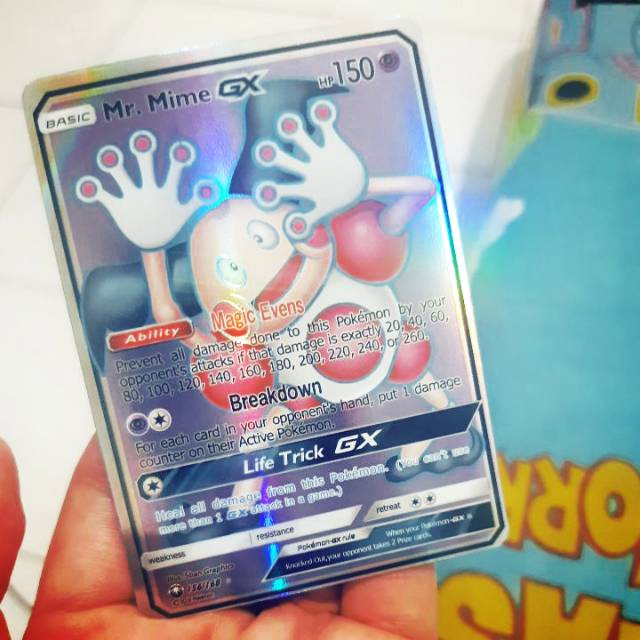 Jual Mr Mime GX Holo Rare SUN & MOON THUNDER | Shopee Indonesia
