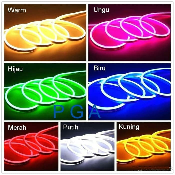 Jual LAMPU LED NEON FLEX NEON SIGN PAKET 5M 5 M LED SELANG LED NEON ...