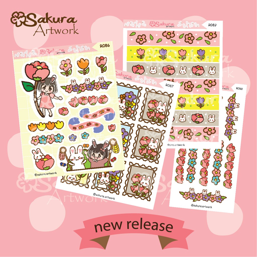 Jual Deco Sticker Planner Bujo Flower Series SAKURA ARTWORK | Shopee ...
