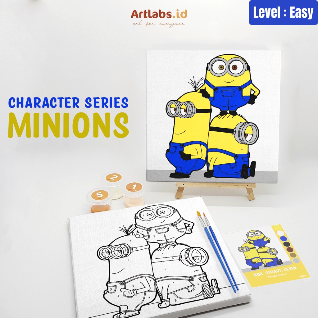 Jual MINIONS - Paint By Number 7 Color [Character Series] | Artlabs.id ...