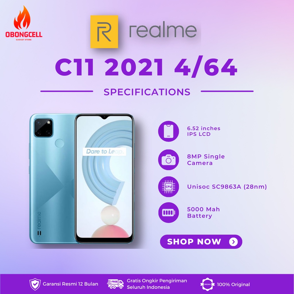 Jual REALME C11 2021 4/64GB GARANSI RESMI | Shopee Indonesia