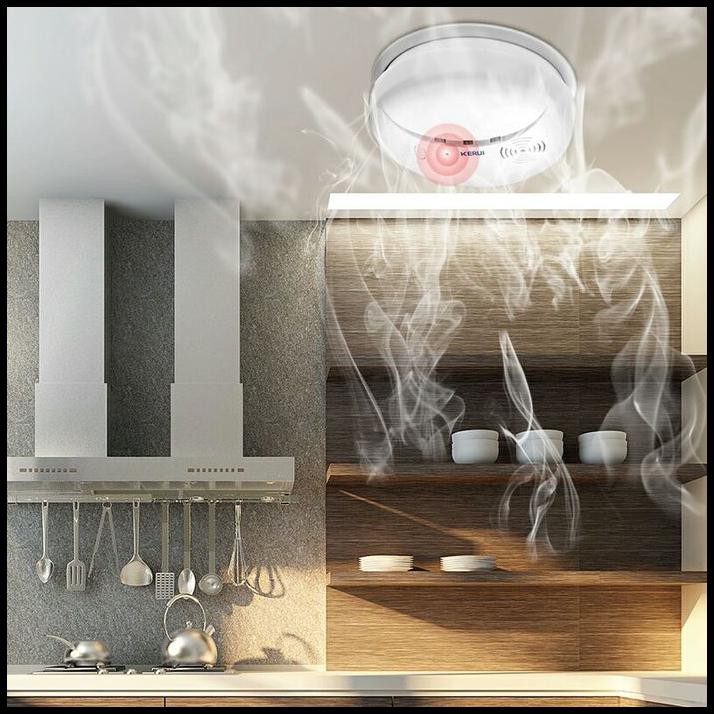 Jual Kerui Wireless Sensor Asap Kebakaran Smoke Detector Gsm Alarm ...