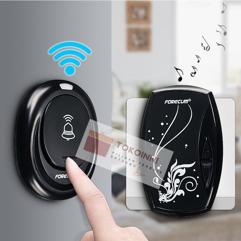 Jual Bel Pintu Wireless Bel Rumah Wireless Door Bell Waterproof Anti Air Bel Pintu Tanpa Kabel