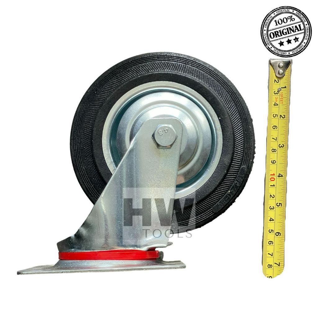 Jual Roda Gepeng Karet 6 Inch Hidup Rubber Wheel Swivel 6