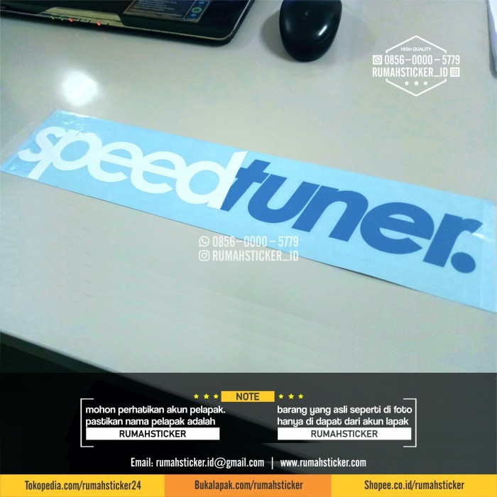 Jual Sticker / Stiker Cutting Custom Racing Speedtuner / Speed Tuner 60 ...