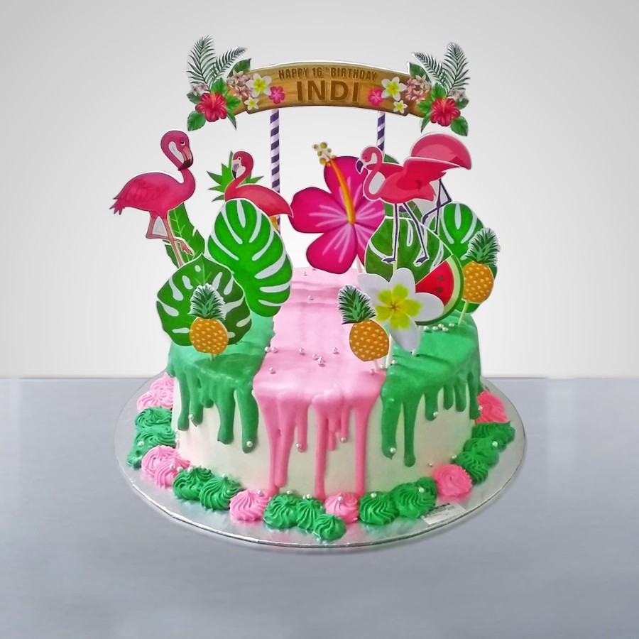 Jual Kue Ulang Tahun Kue Ulang Tahun Tema Flamingo Buttercream Cake