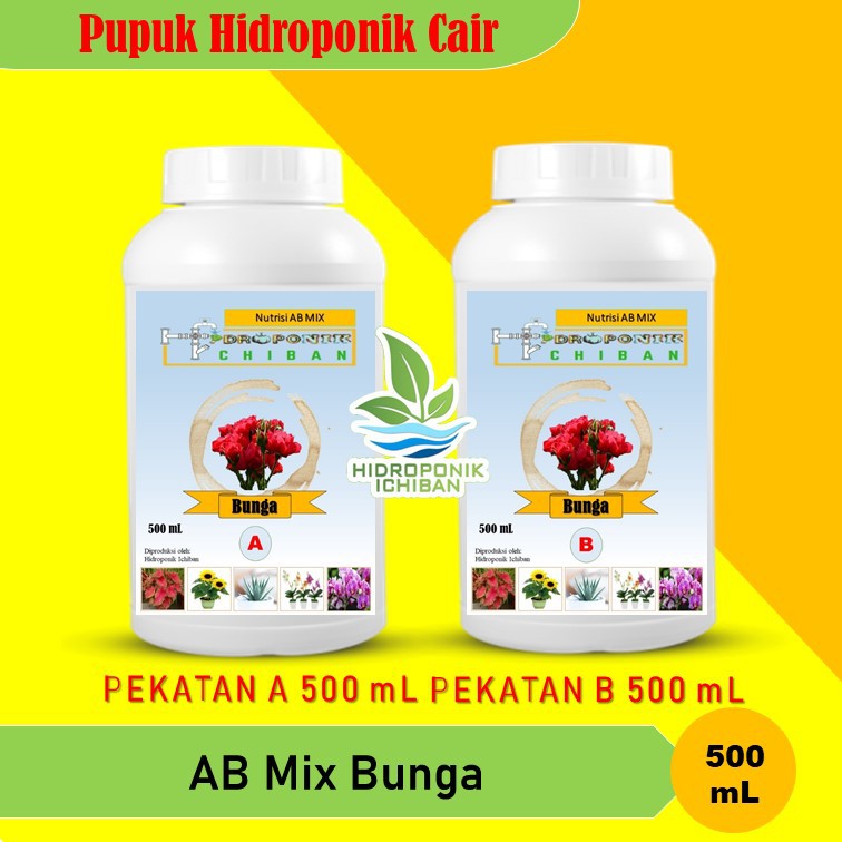 Jual Pupuk Hidroponik Nutrisi Ab Mix Bunga 500 Ml Botol Cair Shopee Indonesia 6624