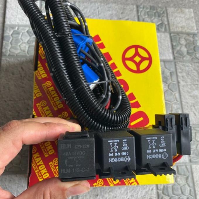 Jual Kabel relay H4 set + relay bosch asli kabel relay set Original