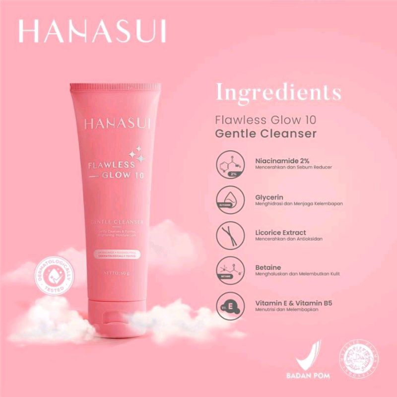 Jual Hanasui - Acne Treatment Gentle Cleanser 60 gr Pink | Shopee Indonesia