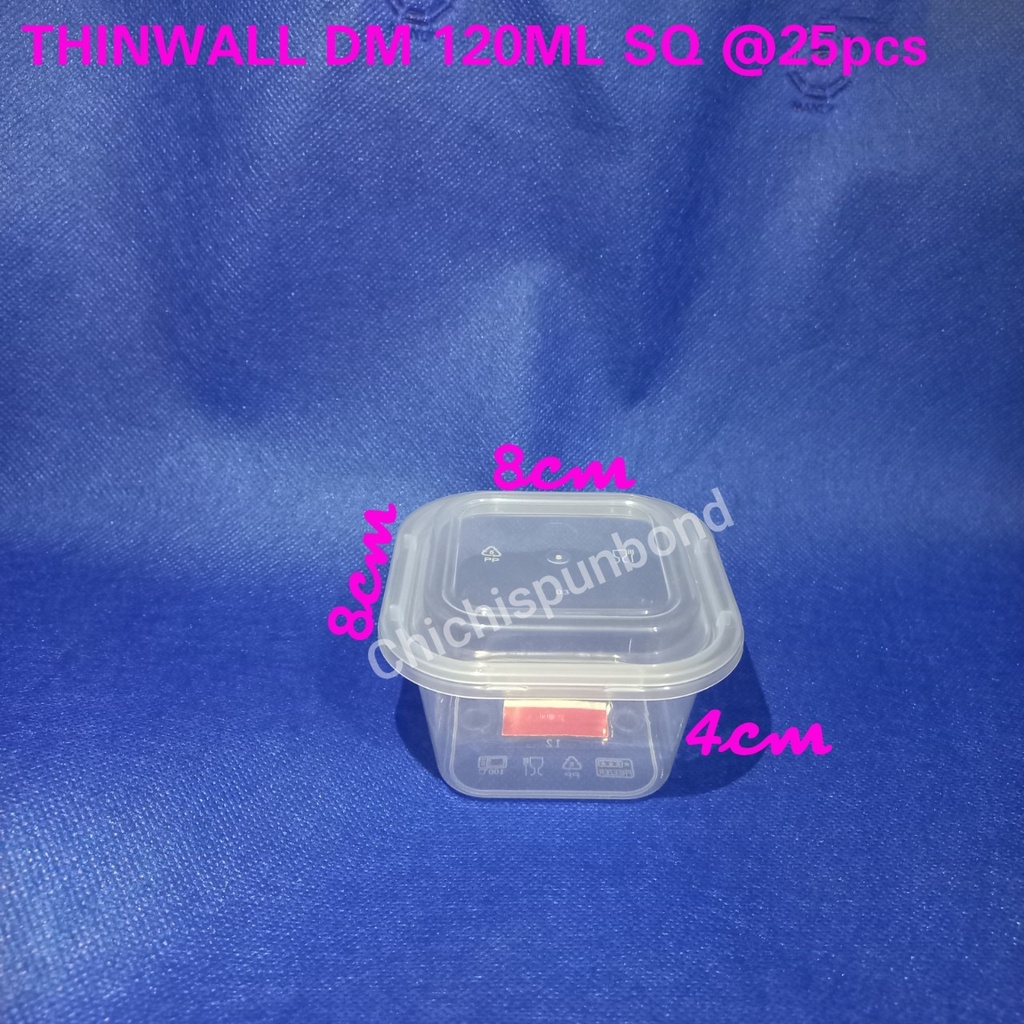 Jual Thinwall food container 120ml kotak SQ/ Cup salad 150ml / Cup ...