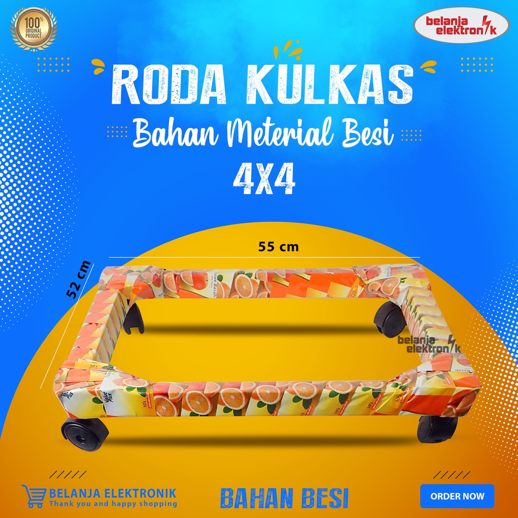 Jual Dudukan Tatakan Kaki Roda Pipa X Alas Kulkas Bahan Besi