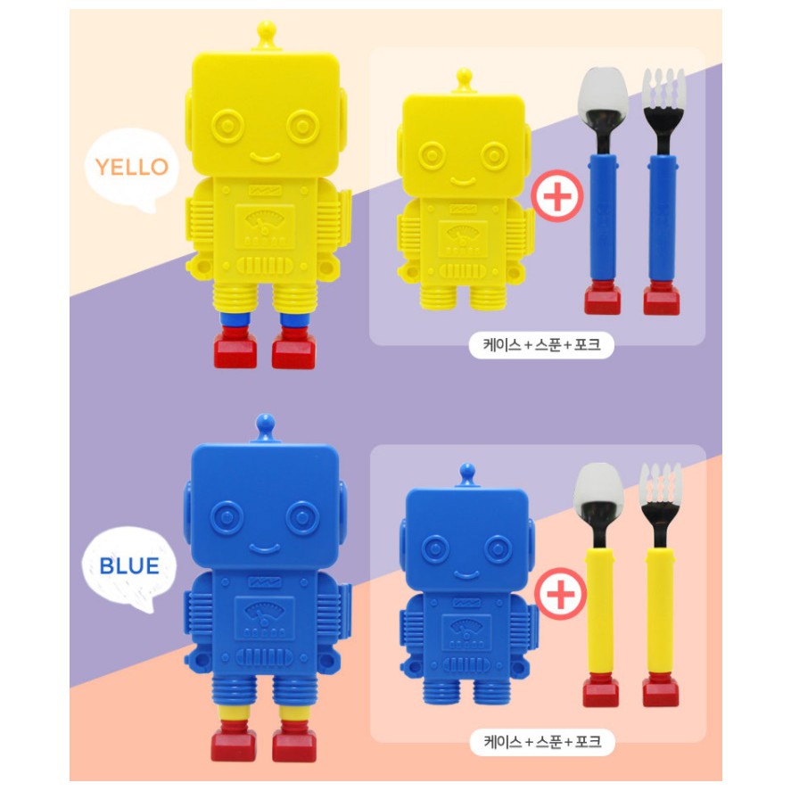 Jual Flexa Robot Spoon & Fork with Case ORI KOREA | Shopee Indonesia