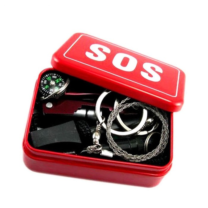 Jual SOS EDC Pack Outdoor Survival Kit Camping Hiking Emergency SOS ...