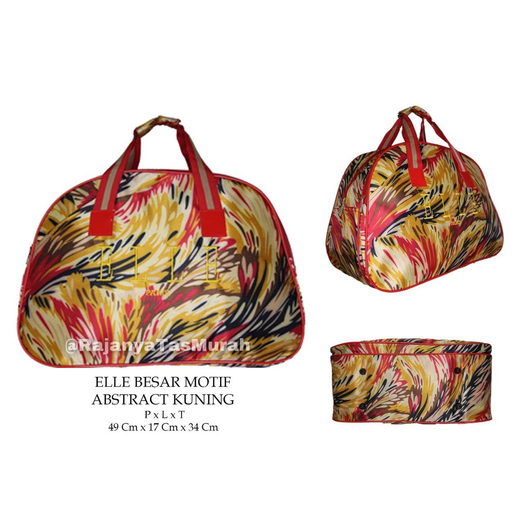 Jual TAS ELLE JINJING MOTIF ( Abstract Kuning ) | Shopee Indonesia