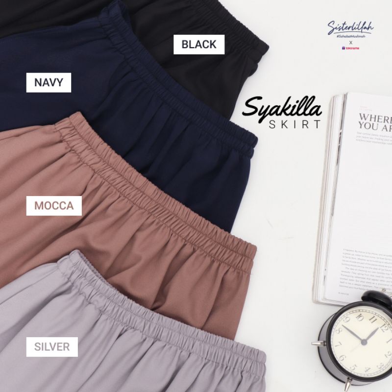 Jual SISTERLILLAH Syakilla Basic Skirt Rok Panjang Wanita Polos Bahan ...