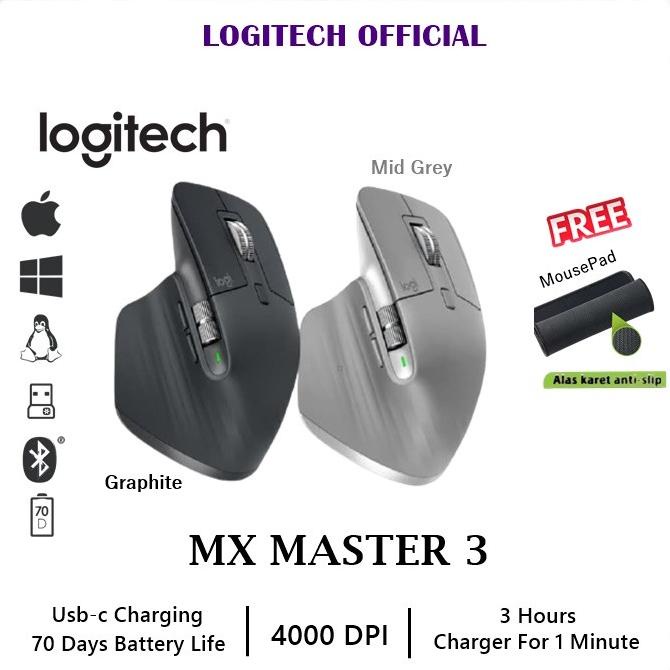 Jual Logitech MX Master 3 Wireless Bluetooth Mouse MX Master3 Termurah