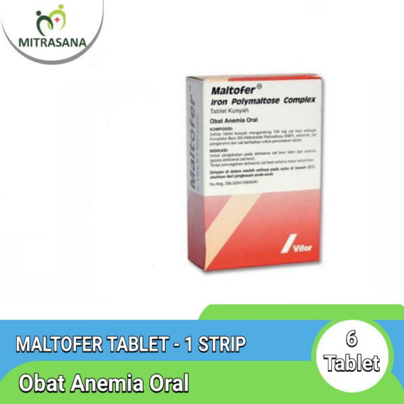 Jual Maltofer Tablet - Obat Anemia Oral 1 Strip isi 6 Tablet | Shopee