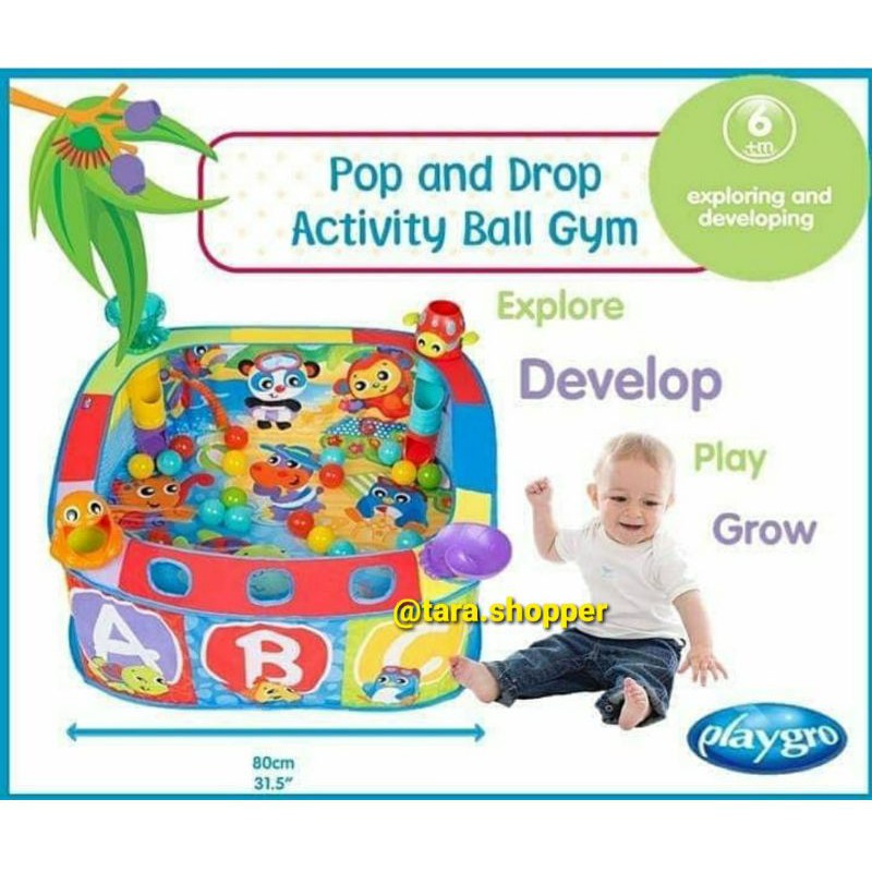Playgro pop and drop ball activity gym deals