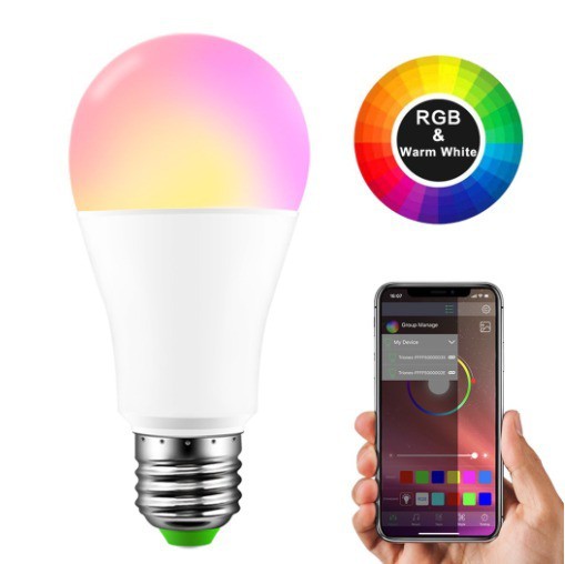 Jual Lampu Bohlam LED RGBW 15W bohlam warna warni | Shopee Indonesia