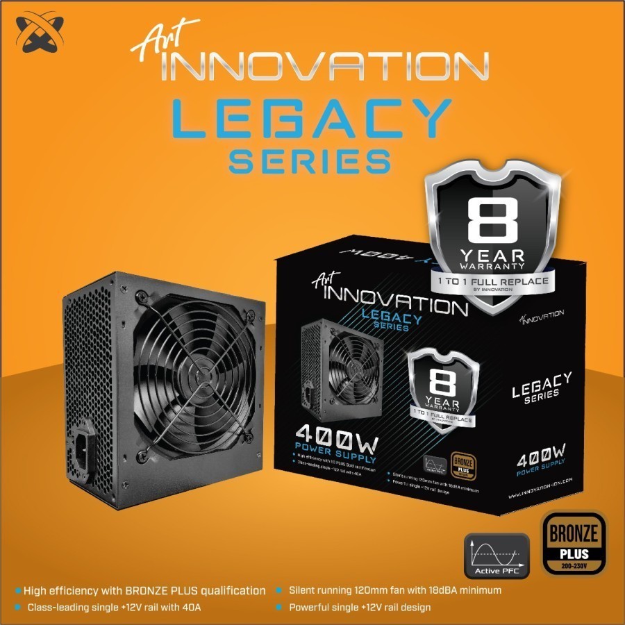 Jual PSU Innovation 400W 80+ Bronze Garansi 8 Tahun | Powersuply 400 ...