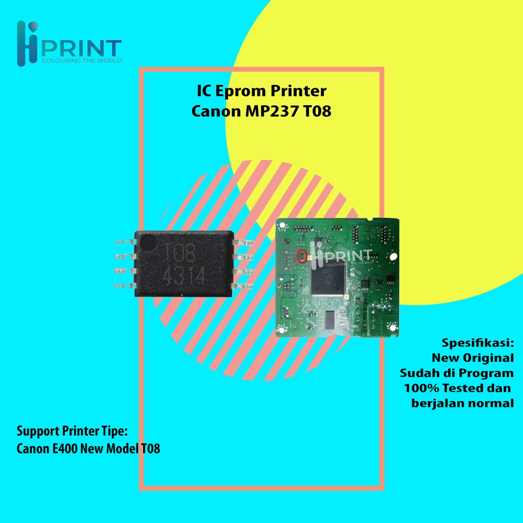 Jual IC Eprom MP237 Canon T08 New Model, IC Eeprom Reset Printer Canon ...
