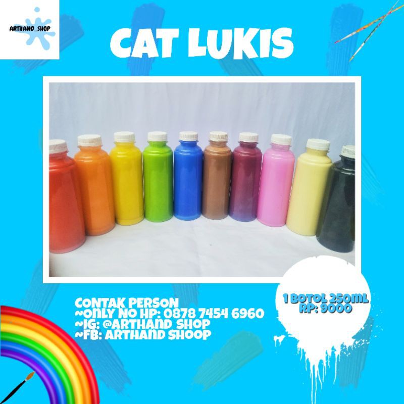 Jual Cat Lukis Cat Mewarnai Cat Patung Lukis Gypsum Cat Styrofoam Cat Air Cat Serbaguna Shopee 1648