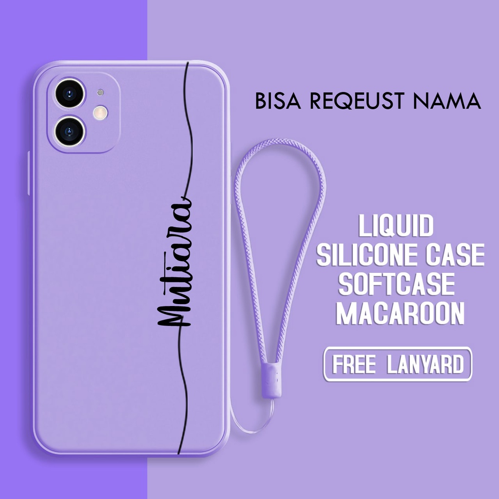 Jual Softcase Macaron Motif Free Tali Sling Lanyard Bisa Request Nama