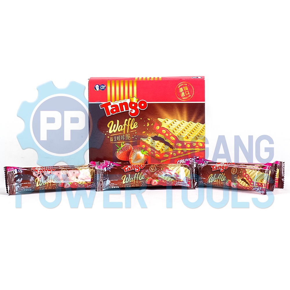 Jual TANGO 1 BOX WAFER RASA STRAWBERRY WAFFLE CRUNCH RENYAH SNACK IMPOR ...
