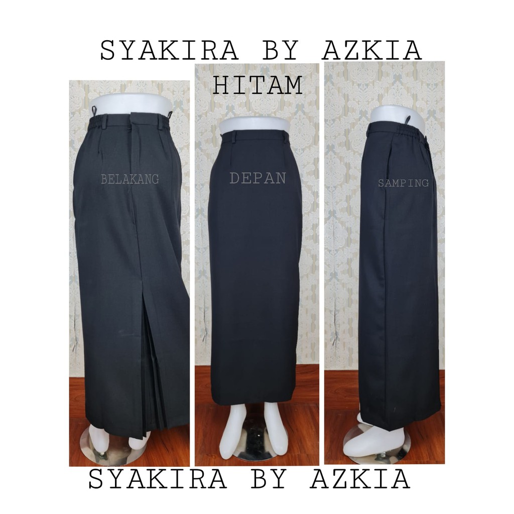 Jual Rok Span Syakira warna kuning-merah-Cokelat tua, Hitam, Putih ...