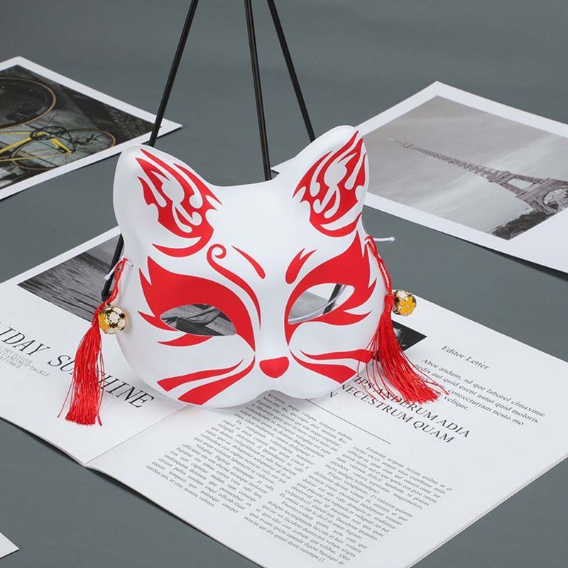 Jual TOPENG KUCING COSPLAY KITSUNE FOX BUNKASAI JAPANESE FESTIVAL MASK ...
