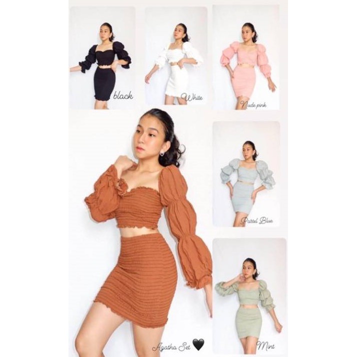 Auraa - Crop top and skirt