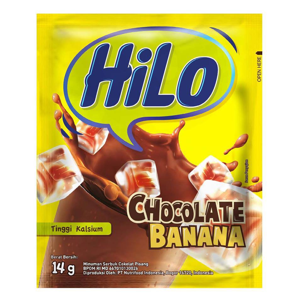 Jual Susu Hilo Chocolate Banana Renceng isi 10 | Shopee Indonesia