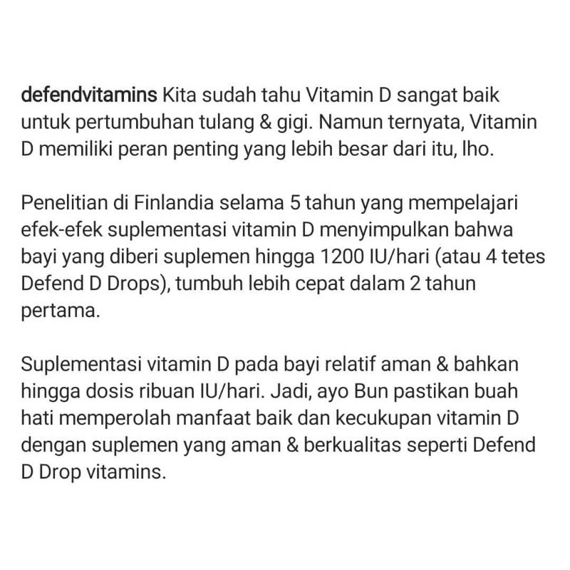 Jual Defend D Drops - Suplemen Vit D 330IU - Vitamin D suplemen ...