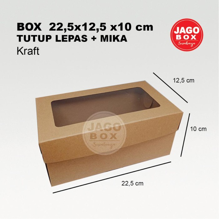 Jual Box Kotak Kue Tart Roti Kraft X X Cm Tutup Lepas Mika Shopee Indonesia