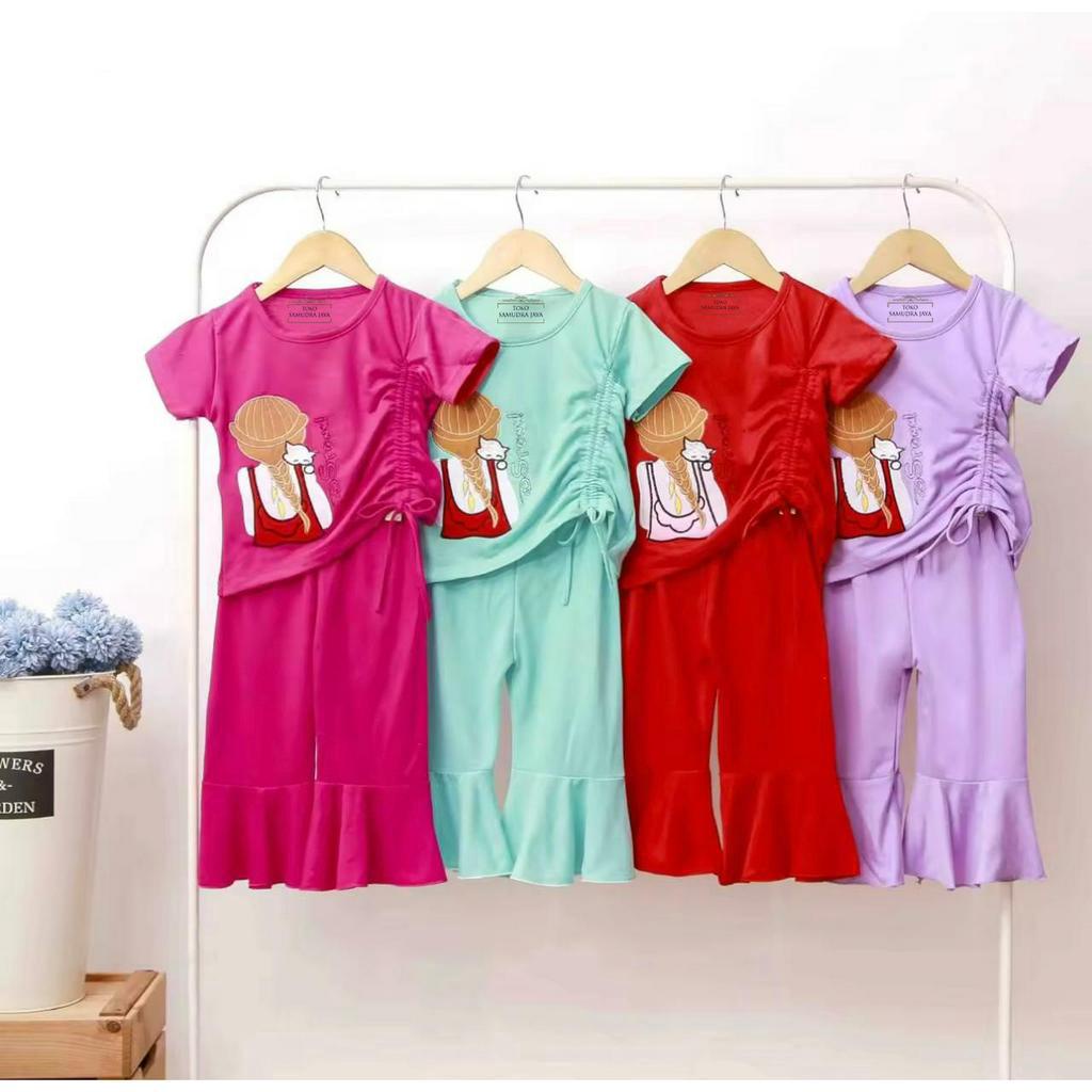 Jual pakaian setelan anak perempuan setelan kulot anak perempuan baju