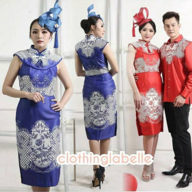 Jual Baju Couple Edition Cheongsam Sangjit Shopee Indonesia 