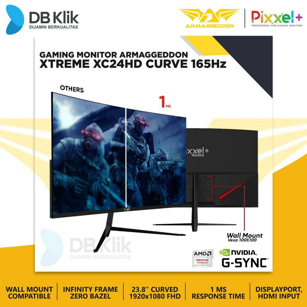 Jual Monitor Gaming Armaggeddon Pixxel Plus XC24HD 24 Inch Curve