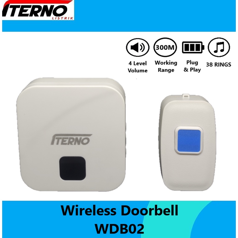 Jual Wireless Doorbell Bel Pintu Rumah Tanpa Kabel Waterproof WDB02 ...